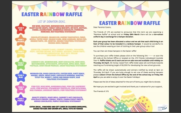 EASTER RAINBOW RAFFLE promotional image